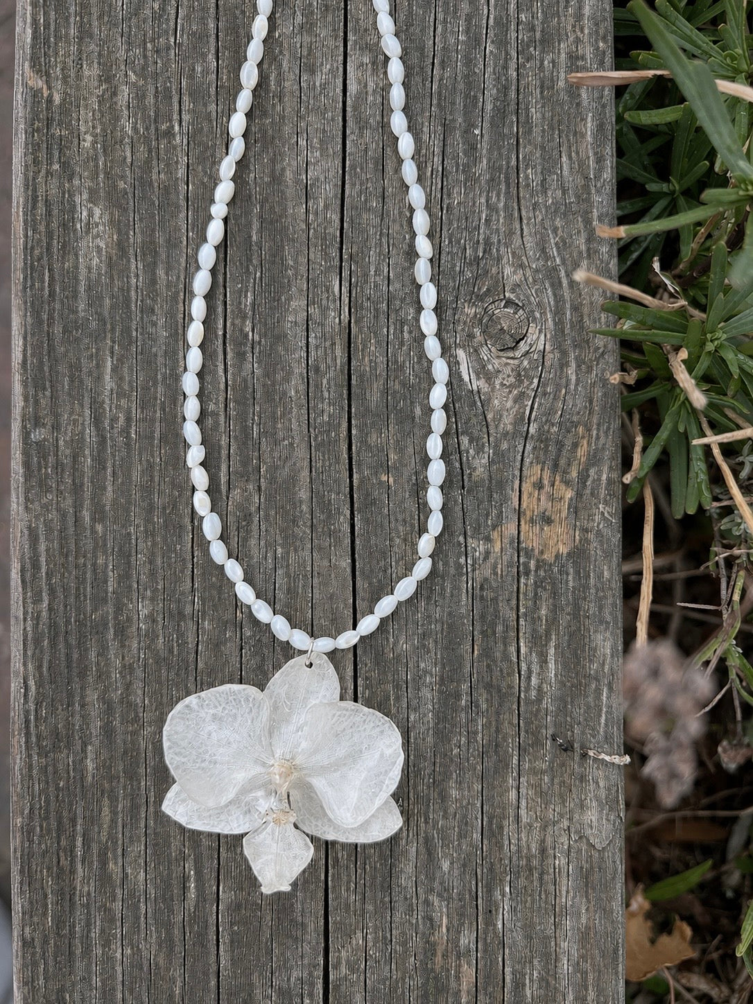 White Orchid Necklace