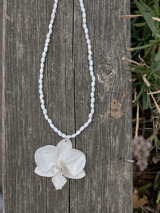 White Orchid Necklace