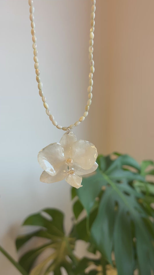 White Orchid Necklace